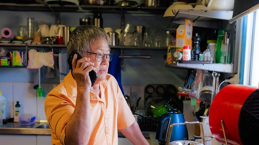 Narelle Helpline Phonecall Farmhouse-00338 cropped